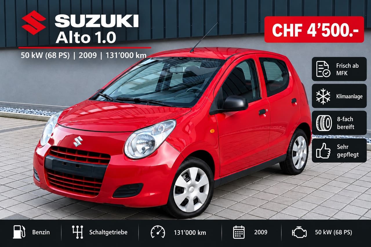 SUZUKI Alto 1.0 GL Top Frisch ab MFK | Service gepflegt | Klima